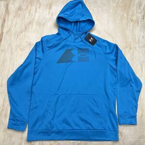 NEW XXL Under Armour Men's Hoodie Armour Fleece Graphic Blue 1373404 422